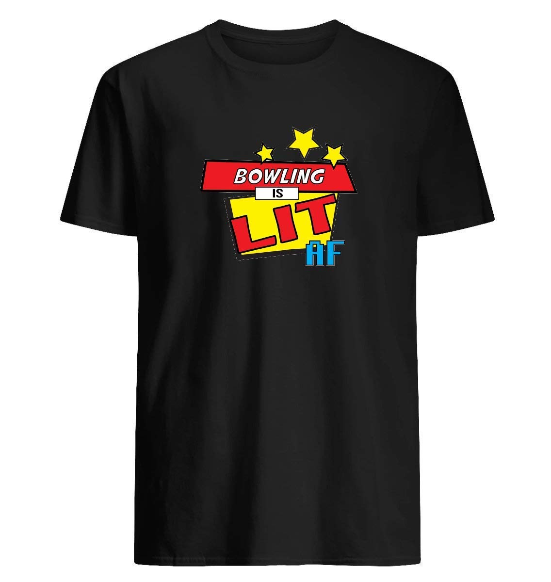 Bowling Is Lit Af Pop Art Comic Book Style T-shirt We Use High Quality Inks