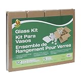 Duck Brand Glass Kit, 5 Corrugate Dividers and 12 Foam Pouches, Box Not Included (1362685)