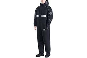 Winter Outdoor Riding Insulated Full-Body Suit, Insulated Coveralls for Men, Waterproof & Windproof Snow Suit