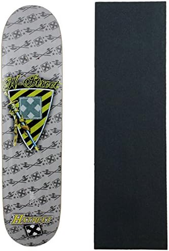 H-STREET Skateboard Deck SPEED GRAY 7.5" x 31" with GRIPTAPE