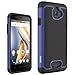 OEAGO Hybrid Dual Layer Rubber Plastic Impact Defender Rugged Slim Hard Case Cover Shell for Coolpad-Catalyst - Blue