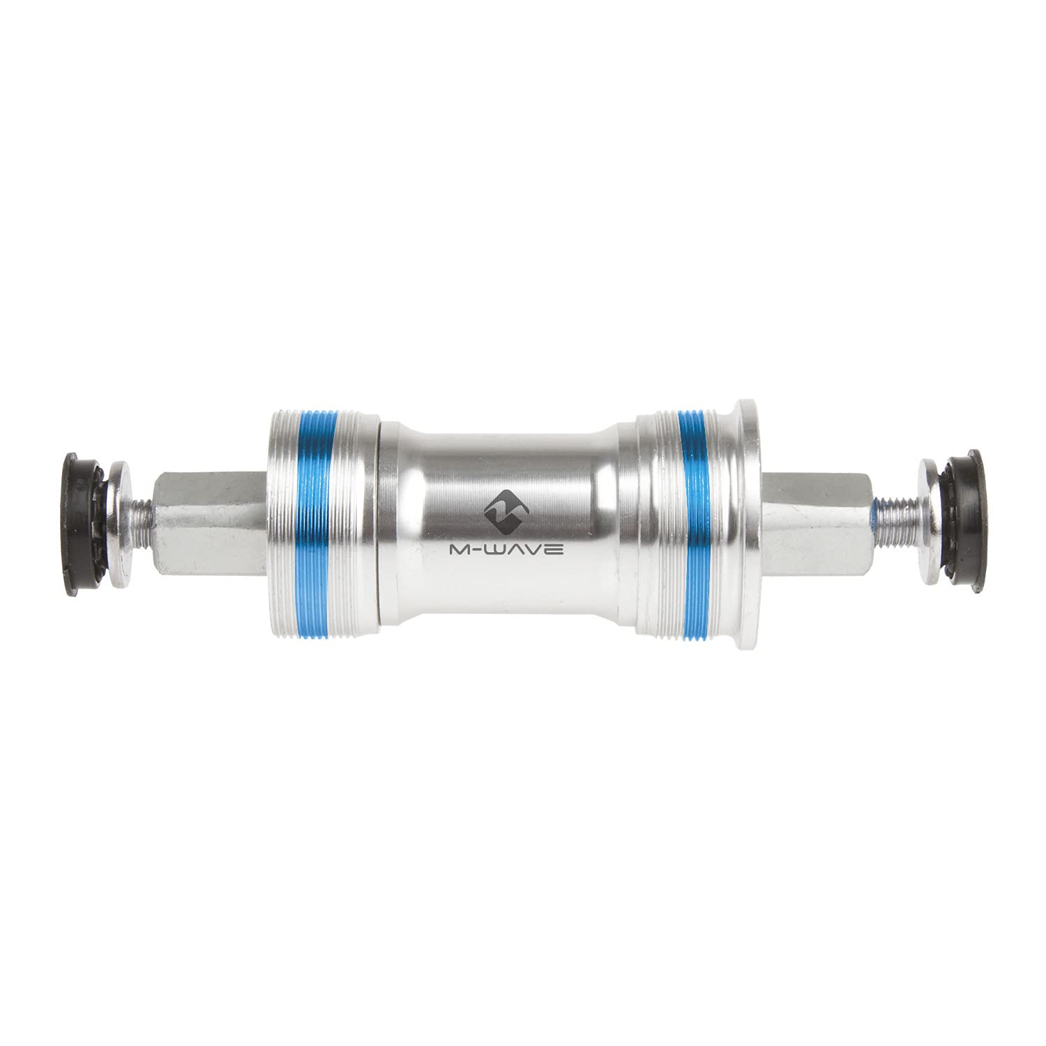 M-Wave Unisex Adult Carousel BB BSA SQ Compact Bottom Bracket Silver/Blue for 68 mm Case L1: 127.5 mm L2 31 mm