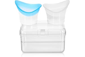 EXEXIUO 2Pcs Eye Wash Cups, Silicone Eye Rinse Cup Kit, Portable Wash Bath with Storage Container for Quick Relief, Tired, Dust, Cleaning, Makeup, Irritants