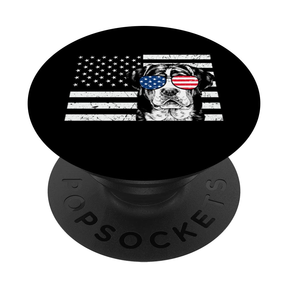 Greater Swiss Mountain Dog 4th of July US American Flag PopSockets Swappable PopGrip
