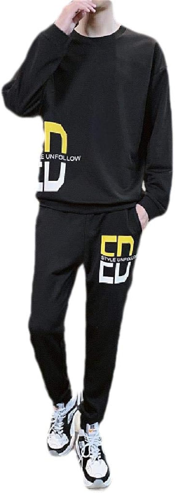 Amazon Keaac メンズプルオーバー2ピーススポーツリラックスポケットスウェットスーツジョギングセット Blue Us M China L ジャージ上下セット 通販