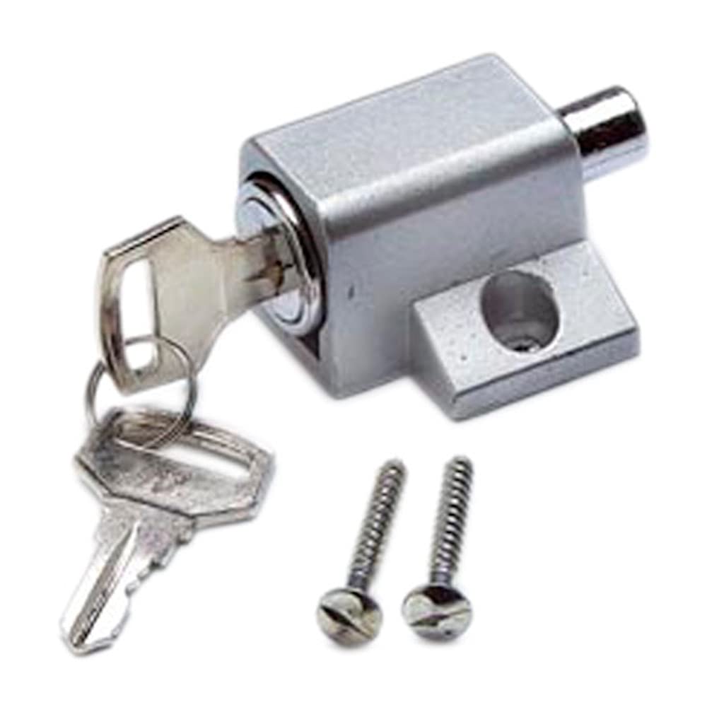 Merriway BH01813 (1 Pcs) Patio Door Lock, Matt Chrome - Pack of 1