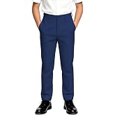 DHTS Boys Dress Pants Slim Fit Uniform Pants for Toddler Teens Trousers | Adjustable waist, flat front suit pants, husky uniform pants, dress slacks, golf sports trousers, wedding outfit, size 2T-20