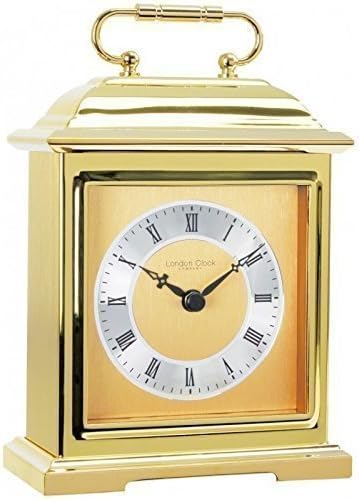 Solid Brass Heavy Metal Traditional Carriage Mantel / Mantle Clock by London Clock Company by London Clock Company