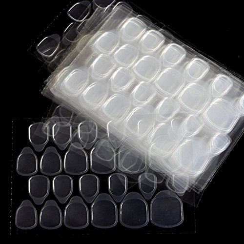 1lot= 10 Sheets Nail Glue Jelly Double-side Glue Sticker Transparent Flexible 240pcs Acrylic Adhesive Nail Glue - Thumbnail 2