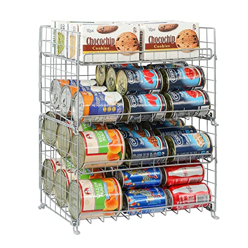 Stackable Can Rack Organizer, 4Tier Can Storage Rack for Kitchen