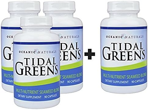 Tidal Greens Seaweed Supplement Natural Source of Iodine - Immune Support Energy Well Being (Buy 3 Get 1 Free)