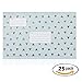 Cozymate Bubble Mailer with Address Lines, 6 x 10 Inches, Light Blue and Metallic Gold, Pack of 25, 0