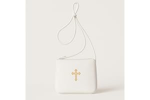 SilTriangle Leather Communion Burse for Pyx, Catholic Pyx Case with Strap for Communion Host Priests Deacons Gifts