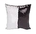 Reversible Sequins Mermaid Pillow Cases 4040cm with magic mermaid sequin (Black and White)