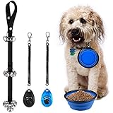 Dog Door Bell Pet Cat Dog Collapsible Silicone Bowl Puppy dog Doorbells Training Clicker Kit,dog training bells for door,Scientific Professional Design 2 Pack Pet Training Clicker