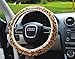 Bao Core Fashion Leopard Plush Stretch-On Vehicle Steering Wheel Cover Car Wheel Protector Decoration (Coffee)