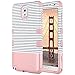ULAK Galaxy Note 3 Case, Note 3 Case Knox Armor 3 in 1 PC+Silicone Hybrid Dust Scratch Resistance Anti-Slip Cover for Samsung Galaxy Note 3,Note III,N9000,N9005-Minimal Rose Gold
