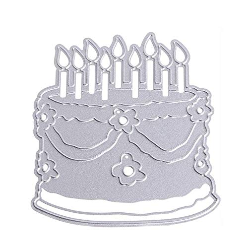 Birthday Cake DIY Cut Die Scrapbook Candles Card Steel Cutting Dies Metal Stencils Sketch Template Die Cuts Celebration Decorate