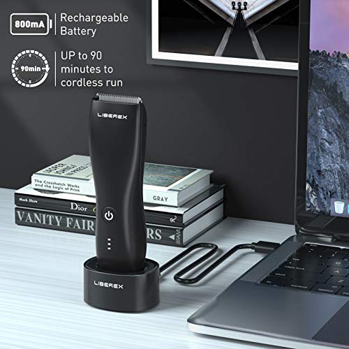 Liberex Electric Groin Hair Trimmer for Men Pubic Hair Trimmer Body