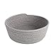 LOONG BABY 2Pcs Home Storage Basket Toy Chest Nesting Bins Woven Rope Candy Storage, Handmade Box Approved by the FDA for Household Kids Toy Collection Data Charger Line Storage(Grey)