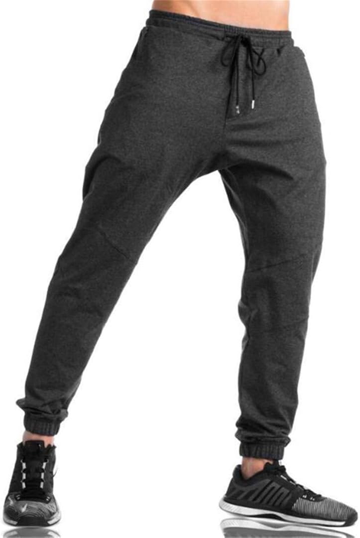 JEANCKTOP Summer Fashion Thin Slim Fit Gyms Pants Men Casual Sweat