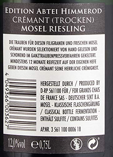 ABTEI HIMMEROD - Cremant - Riesling - Schaumwein, Sekt - Herkunft : Mosel, Deutschland (1 x 0.75 l) – Bild 6