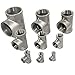 T Shaped Thread 3 Way Equal Tee Coupling SS 304 1/2