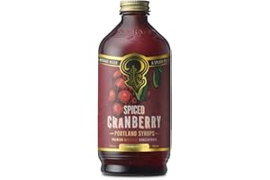 P PORTLAND SYRUPS Portland Syrups Spiced Cranberry Syrup - Drink Mixer for Crafting Cocktails, Mocktails, & Seasonal Beverages - Flavor Enhancer for Soda, Punch, and Mulled Drinks - 12 oz Bottle, 24 Servings, Pack of 1