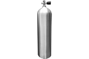 TUDIVING-11.1L Scuba Diving Tank,80 cu. ft Aluminum Tank,4500psi Scuba Cylinders,Diving Bottle with Scuba Valve-NO DOT
