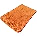 Hughapy Chenille Bathroom Rug Non Slip Bath Mat Extra Soft and Absorbent Shaggy Rugs Plush Carpet Mats for Bathroom Living Room (Orange, 23.6x15.7 inch)