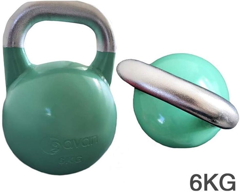 QAZXSW Exercise Kettlebell， Fitness Workout Body Equipment，Ergonomic Comfort Grip - Core and Strength Training Exercise Workout (Color : A, Size : 6kg)