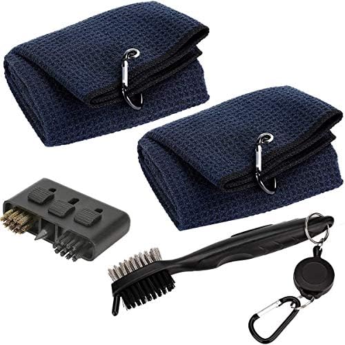 Gzingen Golf Accessories Gift Set-2 Packs Golf Towel Microfiber Waffle Pattern, Club Groove Cleaner Brush Club Groove Sharpener, Pocket Size Cleaning Tool Golf Gifts Accessories Set (4 in 1 Pack) Gzingen Golf Accessories Gift Set-2 Packs Golf Towel Microfiber Waffle Pattern, Club Groove Cleaner Brush Club Groove Sharpener, Pocket Size Cleaning Tool Golf Gifts Accessories Set (4 in 1 Pack)