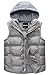 Wantdo Men's Thicken Winter Vest Water-Resistant Puffer Jacket Thicken Vest with Removable Hood