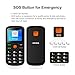 Unlocked Cell Phone, UNIWA V708 Senior Cell Phone Elderly Kids Old Man GSM Mobile Phone Dual SIM Big Button 1.77 Inch Screen Large Digital Emergency Phone with FM Radio & SOS Emergency Button & Torch