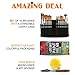 Artist Paint Brush Set - 16 Different Shapes & Sizes - Free Painting Knife & Watercolor Sponge - No Shed Bristles - Wood Handles - for Creative Body Paint, Acrylics & Oil