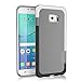 TILL for Galaxy S6 Edge Case, TILL(TM) Ultra Slim 3 Color Hybrid Impact Anti-Slip Shockproof Soft TPU Hard PC Bumper Extra Front Raised Lip Case Cover for Samsung Galaxy S6 Edge G925 [Light Gray]
