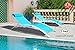 Kozyard KozyLounge Elegant Patio Reclining Adjustable Chaise Lounge Aluminum and Textilene Sunbathing Chair for All Weather with headrest (2 Pack), KD,Very Light, (Blue W/Table)