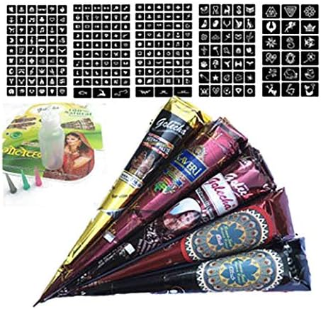 Temporary Tattoos Kit, Tattoo Paste Cones, Henna Tattoo Temporary Tattoo, Body Colors Body Art, Tattoo Stickers, Body Art Painting Makeup Tools for Wedding, Henna Paste Con