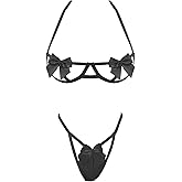 RNHGBB Women's Sexy Lingerie Set, Two Piece Bra and Panty Set for Women Sexy Naughty Valentines Day Lingerie