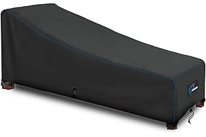 SIRUITON Outdoor Chaise Lounge Cover, Heavy Duty Waterproof & UV Resistant Patio Outdoor Pool Durable Lounge Chair Covers 68" L X 30" W X 30" H