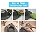 Double Dog Cat Bowls 2 Stainless Steel with No Spill Non-Skid Silicone Mat, Pet Food Water Feeder Bowl for Small Medium Large Dogs, Puppies, and Pets