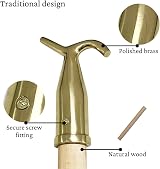 Trade Access Panels Wooden Pole Brass Hook 1.18m for Skylight Loft Hatch Blinds view 2