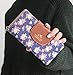 SeptCity Womens Wallet Cute Floral Soft Leather Clutch Gift for Her, 2071 (Twilight Blue)