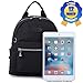 Lily & Drew Nylon Mini Casual Travel Daypack Backpack Purse (Small Black)