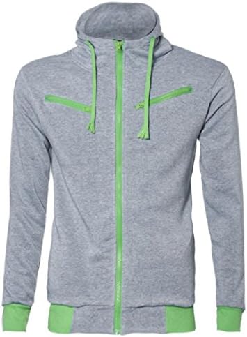 Men's Jacket Among Stylish Sportswear Pullover Hoodie Warm Zipper Coat Hooded Sweatshirt (L, Gray)