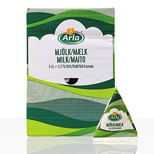 Arla Milch-Portion 1,5% Fett, im Displaykarton, Sie erhalten 1 Packung, Packungsinhalt: 100 Einzelportionen