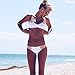 Womens Bikini Set Splicing Swimsuit Casual Adjustable Strap Beachwear Padding Sexy White Large