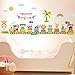 Baby Wall Decals – Baby Wall Decorations for Nursery – Animal Train Wall Sticker – Jungle Wall Decals