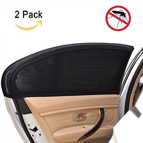 Universal Fit Car Window Shade(2 pack), XYIYI Safety Sun Shades for Side Window, Protects Your Baby and Pets from Sun's Glare &amp; Harmful UV Rays, Used on All(99%) Cars, Trucks and SUV's.