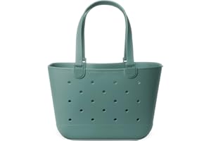 Simple Modern Large Beach Bag | Waterproof Getaway Rubber Tote with Zipper Pocket for Travel, Pool, Boat, Groceries, Sports | Laguna